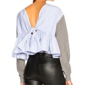 3.1 Phillip Lim Cropped Tie Back Sweater